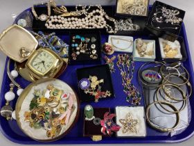 A Collection of Assorted Costume Jewellery, including brooches, Monet gilt metal and other