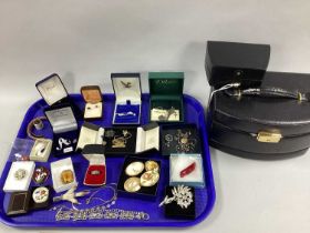 A Mixed Lot of Assorted Costume Jewellery, including hallmarked silver and other rings, brooches,