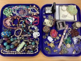 A Mixed Lot of Assorted Costume Jewellery, including bead necklaces and bracelets, vintage and later