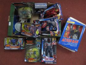 Ten Plastic Model Figures and Transformers Toys Mostly by Hasbro, to include Transformers Beast Wars