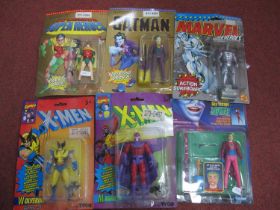 Six Carded Plastic Action Figures, to include Kenner #63140 The Dark Knight Collection Sky Escape