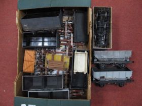 Nineteen "G" Gauge Unboxed Items of Four Wheel Rolling Stock; comprising seven U.S.A outline bogie