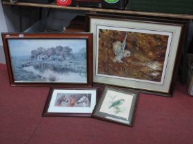 Dorothea Buxton-Hyde signed limited edition print 32/600 of an owl, signed bottom right. Together