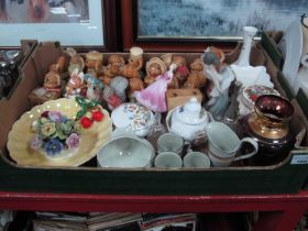 Pendelphin Figures (x12), Royal Albert Beatrix Potter (x2) (chips), Nao and Coalport figurines,