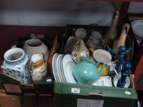 Noritake Part Dinner / Coffee Service, cast iron mug tree etc :- Two boxes.