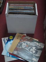 Sixteen L.P's and Forty Five 12W" Singles, L.P's. by Status Quo, Wham, John Lennon, Family, PJ