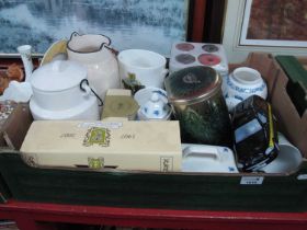 Ringtons Centenary Collection Teapot and Jar, ceramic milk churn, van moneybox, chrysanthemum ginger