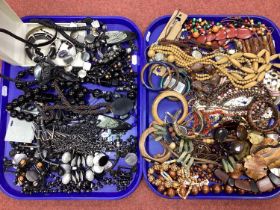 A Large Selection of Modern Costume Jewellery, including ethnic style bead necklaces, bangles,