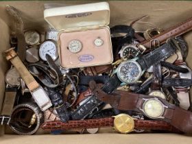 A Collection of Assorted Wristwatches, (damages / spare / repairs) :- One Box