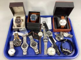 A Collection of Assorted Wristwatches, including Casio digital, Sekonda, G-Shock, Ben Sherman,