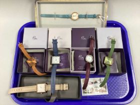 Modern Ladies Wristwatches, including Pia (boxed), Elie Beaumont, O.W.L :- One Tray