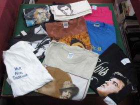 Elvis Presley t-shirts, ten in total.