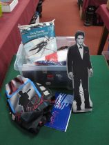 Elvis Presley Memorabilia, including ironing board, cover, mug, keyrings, notepads, shirt, T-