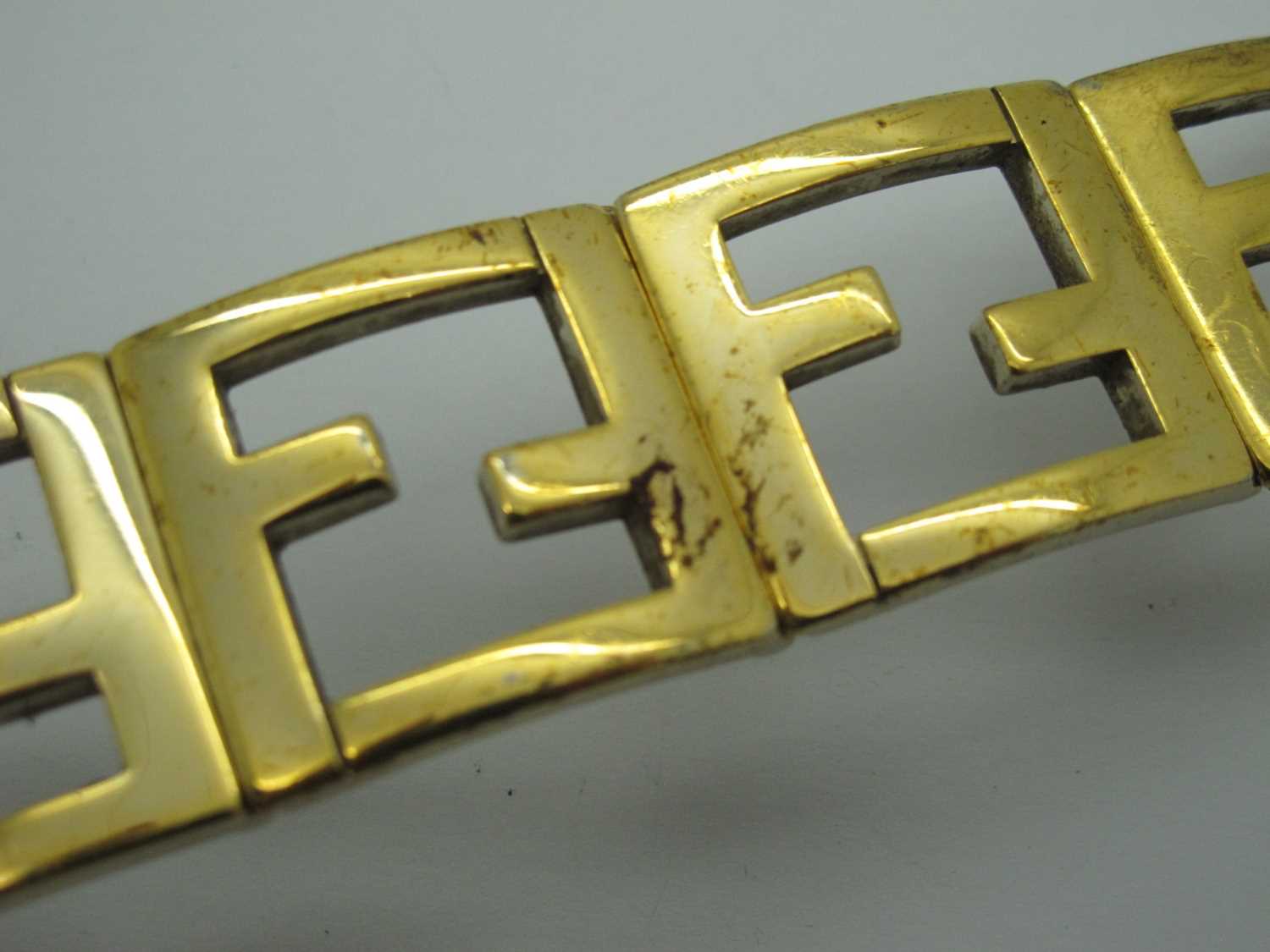 Fendi; A Modern Bracelet, to T-bar and loop fastener; together with a Fendi panel bracelet (clasp - Image 3 of 9