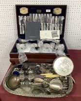 A Modern Viners 58 Piece Traditional Bead Pattern Plated Cutlery, in original fitted canteen on