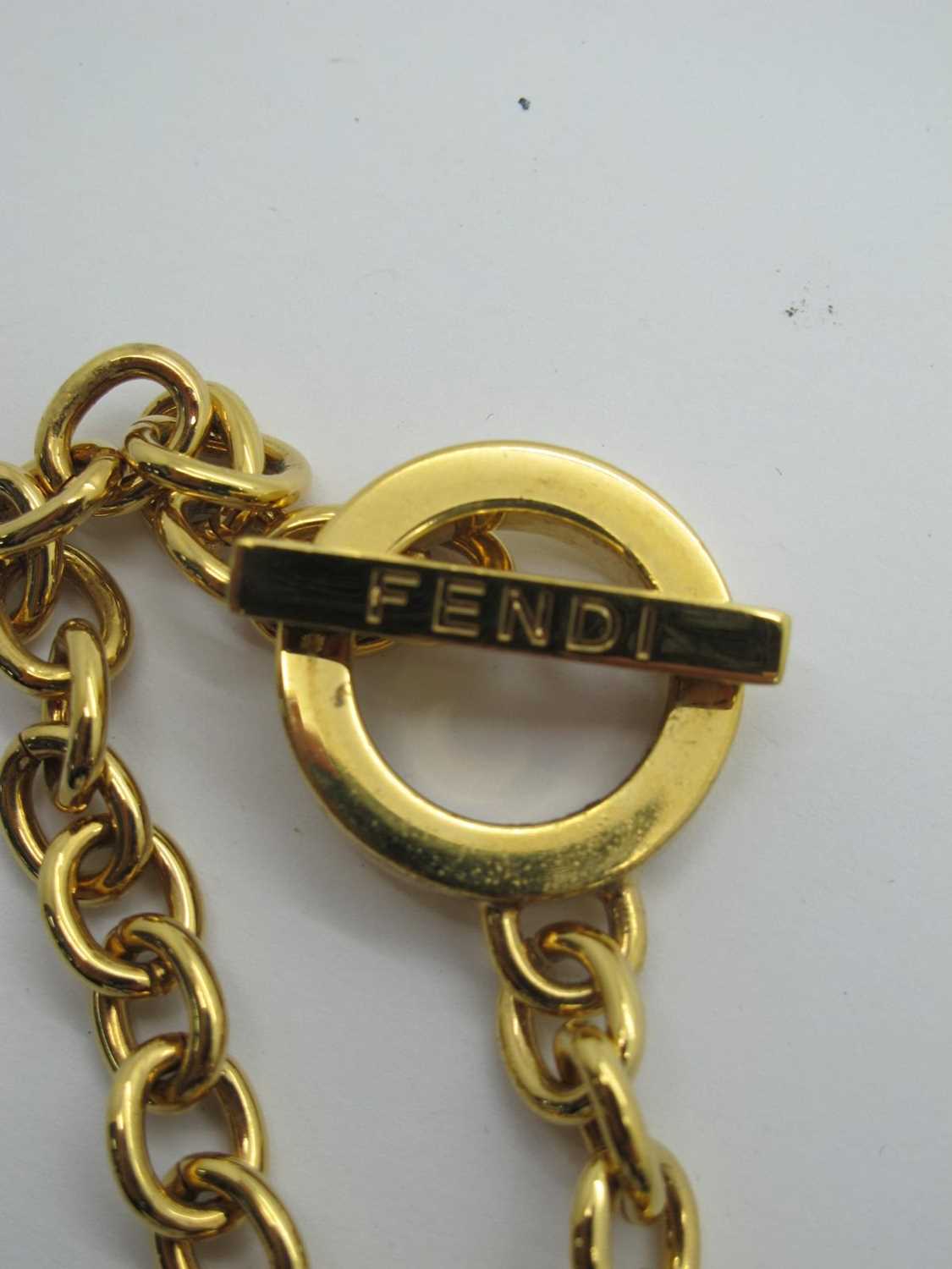 Fendi; A Modern Bracelet, to T-bar and loop fastener; together with a Fendi panel bracelet (clasp - Image 8 of 9