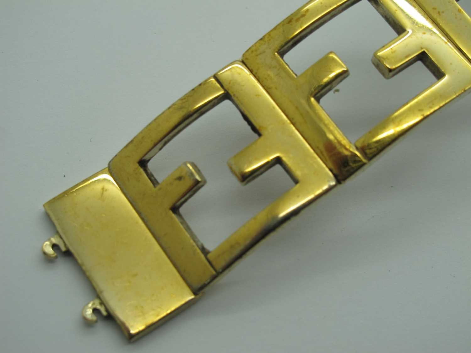 Fendi; A Modern Bracelet, to T-bar and loop fastener; together with a Fendi panel bracelet (clasp - Image 5 of 9