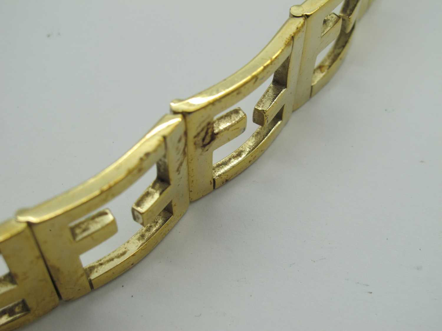 Fendi; A Modern Bracelet, to T-bar and loop fastener; together with a Fendi panel bracelet (clasp - Image 6 of 9