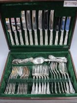 Butler (Sheffield) Part Canteen of Kings Pattern Plated Cutlery, (one associated table fork /