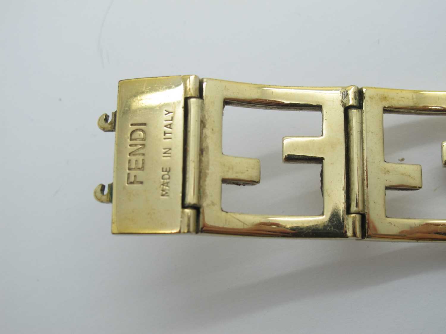 Fendi; A Modern Bracelet, to T-bar and loop fastener; together with a Fendi panel bracelet (clasp - Image 7 of 9