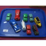 Nine Original Plastic Tri-ang Minic Clockwork Vehicles, including an AA van and Post Office