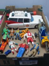 Nine Original Circa 1980's Ghostbusters Plastic Action Figures to include Egon Spengler, Hard Hat