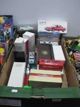 A collection of diecast and plastic model vehicles by K.K. Sakura, Greenlight, Atlas Editions,