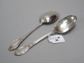 A Matched Pair of Hallmarked Silver Serving Spoons, JDWD, Sheffield 1898, 1898, the decorative