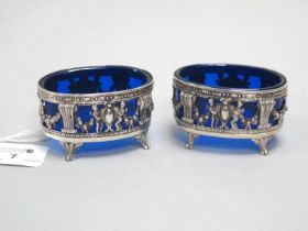 A Pair of c.Early XX Century French Salts, Claude Doutre Roussel (stamped marks incomplete) each