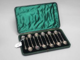 A Set of Twelve Hallmarked Silver Apostle Teaspoons, Samuel Boyce Landeck, London 1892 (F import