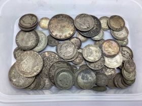 Collection Of Mainly GB Pre 1947 And XIX Century Silver Coins, George III, Victoria, George V etc,