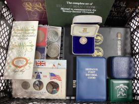 Collection Of GB And World Coins, including a 1964 silver USA Half Dollar, Royal Mint 1970 and