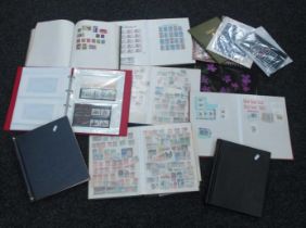 Stamps; Seven stockbooks/albums containing mint and used Great Britain and world stamps, plus a