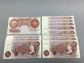 Collection Of Twenty Bank Of England Ten Shilling Banknotes, varying conditions.