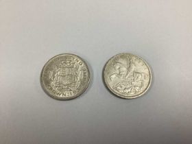 Two GB Silver Crowns, a 1935 George V and a 1937 George VI.