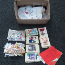 Stamps; A box containing an accumulation of Great Britain kiloware world stamps and over 270 stamped