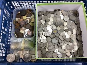 Large Collection Of Circulated World Coinage, including USA, GB, Euro's, India etc.