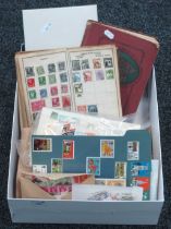 Stamps: A World Stamp Collection, early to modern, housed in two junior albums, stock book and loose