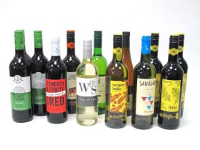 Wines - A Mixed Assortment of Red and White Wines. (13 Bottles)