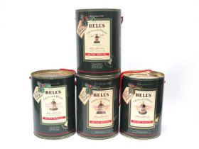 Whisky - Bell's Commemorative Bell Decanters, Celebrating Christmas 1988, 1989, 1990 & 1991,
