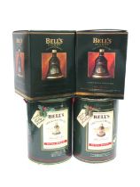 Whisky - Bell's Commemorative Bell Decanters, Celebrating Christmas's 1989, 1991, 1992 & 1993,
