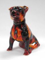 An Anita Harris Pottery Model of a Boxer Dog, gold signed to base, 11cm high.
