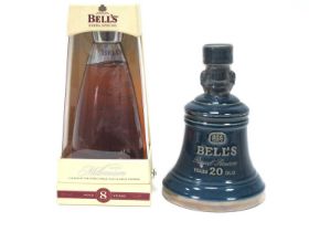 Whisky - Bell's Millennium 2000 Whisky Aged 8 Years, 70cl., 40% Vol., boxed; Bell's Royal Reserve 20