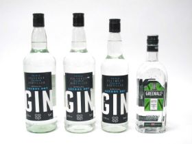 Gin - Coop Special London Dry Gin, two 1 litre bottles, one 70cl. 37.5% Vol; Together with