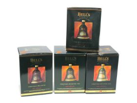 Whisky - Bell's Commemorative Bell Decanters, Celebrating Christmas 1992, 1993, 1994 & 1995,