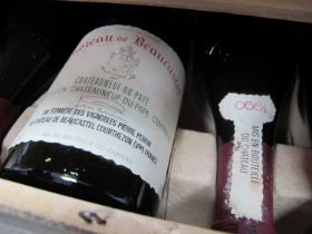 Wine - Chateau Beaucastel Chateauneuf-du-Pape 1990, 12 bottles in wooden case of issue. n.b Crate