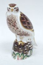 A Royal Crown Derby Porcelain Paperweight 'Buzzard', No 201 of a limited edition of 750, date code