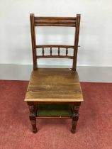 Early XX Century Walnut Metamorphic Chair/Library Steps.