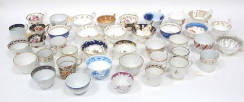 A Collection of XVIII/XIX Century Teawares, to include Daniel, Miles Mason, Coalport, etc twenty-two