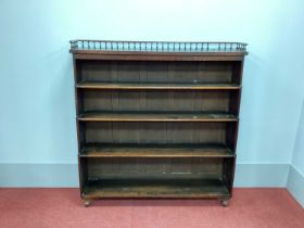 A XIX Century Mahogany Waterfall Bookcase, with three-quarter gallery over four graduated